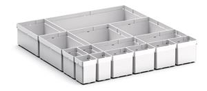 Verso 525 x 100H Plastic Box Kit 15 Compartment Bott Verso Drawer Cabinets 525 x 550  Tool Storage for garages and workshops 43020789 